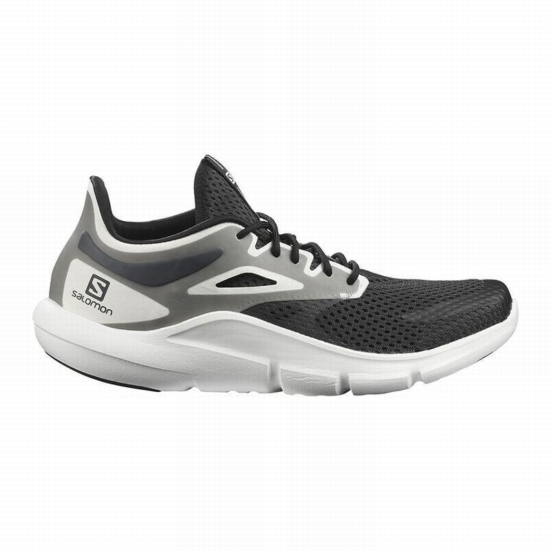 Salomon Singapore Mens Road Running Shoes - PREDICT MOD Black/White | 18064-ISBT